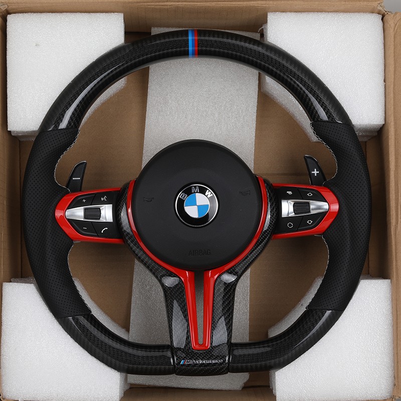 BMW F10 F20 F30 F32 F80 F90 E70 E87 E90 E92 용 카본 스티어링 휠