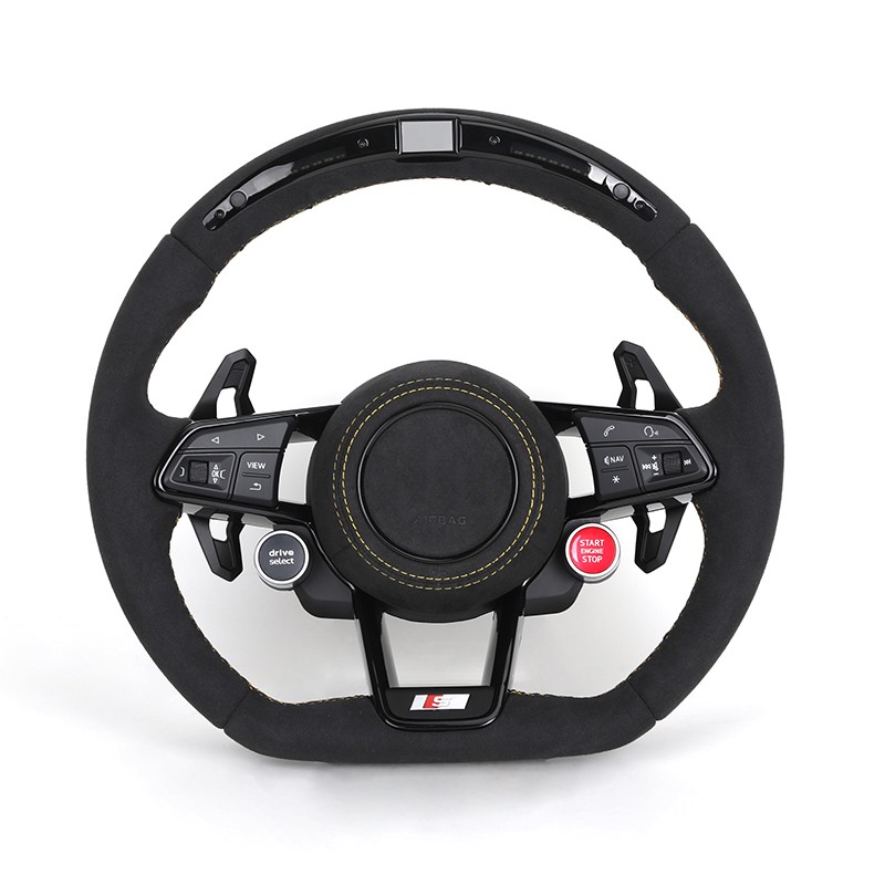 R8 Alcantara LED 스티어링 휠 아우디 A4 A3 8V A5 B8 B9 A6 C8 A7